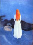 Edvard Munch Young Girl on a Jetty oil painting reproduction